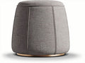 Gray fabric ottoman with wooden base for living room use 40 x 40 x 45cm