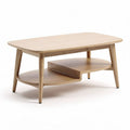 Wooden coffee table with an open shelf walnut finish 120 x 60 x 45cm
