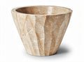 Geometric stone planter for indoor and outdoor use 20 x 20 x 15cm